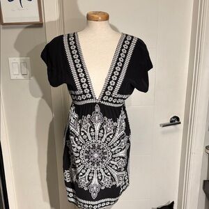 Black and White Mini Dress